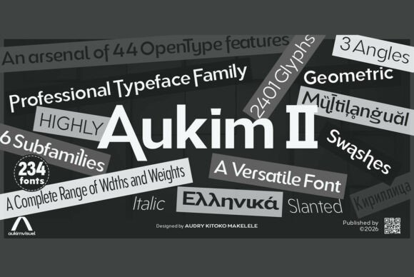 Aukim II: A Modern Sans Serif for Every Project