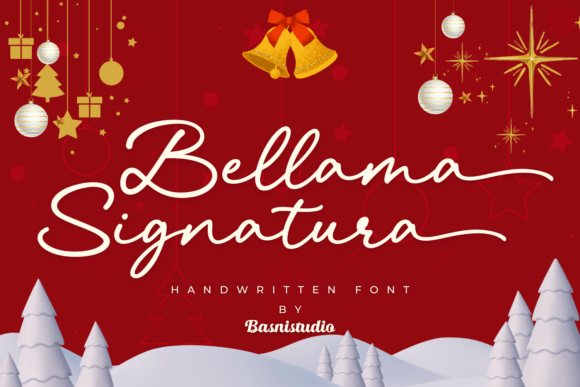 Bellama Signatura Font: Glamorous Holiday Script