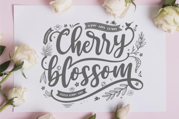 Cherry Blossom Font: A Trio for Your Design Toolkit