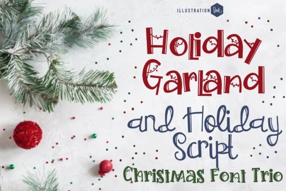 Hollyday Garland Trio Font: Your Festive Design Toolkit