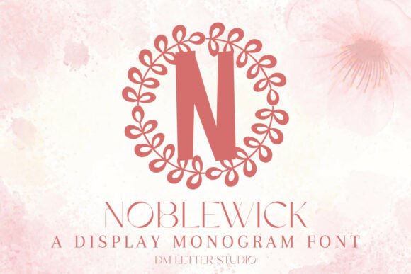 Noblewick Monogram Font: Poised, Heirloom Elegance