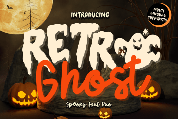 Retro Ghost Duo Font: Cool, Groovy Halloween Type
