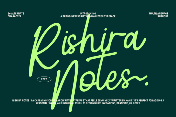 Rishira Notes: The Warmth of a Handwritten Script