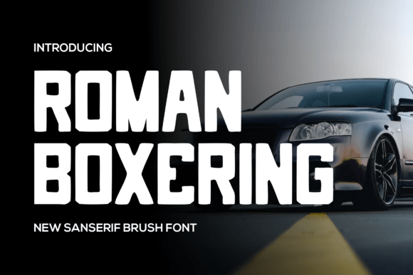 Roman Boxering Font: The Edgy Brush Typeface for Bold Designs