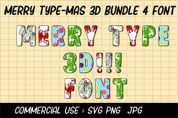 Unwrapping the Joy of Merry Type-Mas 3D Font